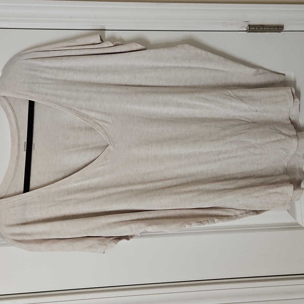 Express Beige Relaxed Tee